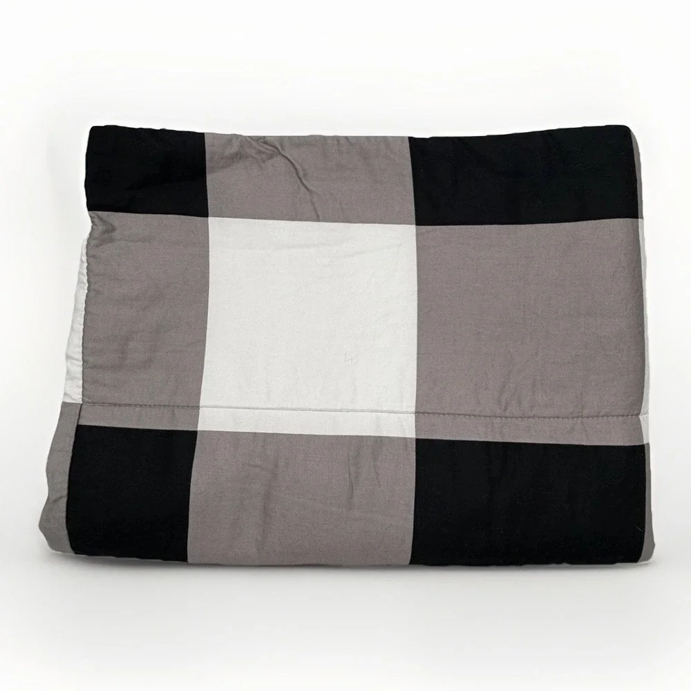 Beddy's Pillow Sham All Checked Out Black White Gray Check Pattern Discontinued